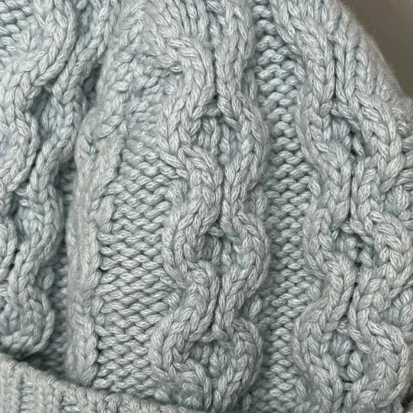 Club Monaco Cable Knit Toque Blue - Picture 3 of 6